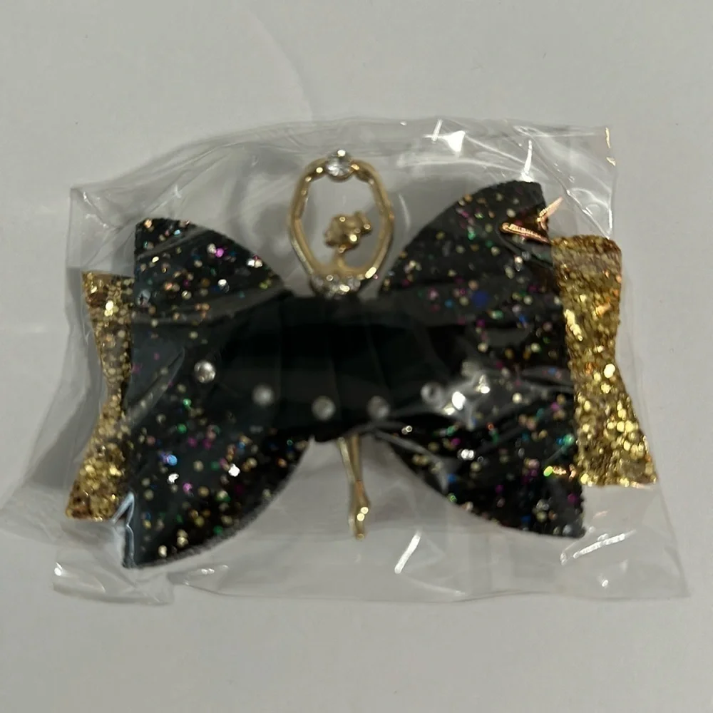 Black Ballerina Hair Clip Barrette Girls